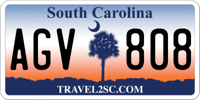 SC license plate AGV808