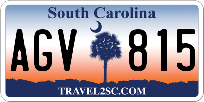 SC license plate AGV815