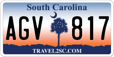 SC license plate AGV817