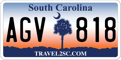 SC license plate AGV818