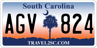 SC license plate AGV824