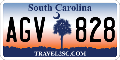 SC license plate AGV828