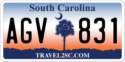 SC license plate AGV831