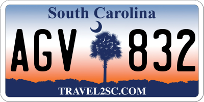 SC license plate AGV832