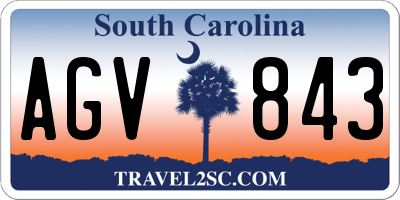 SC license plate AGV843