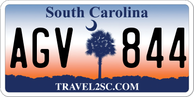 SC license plate AGV844