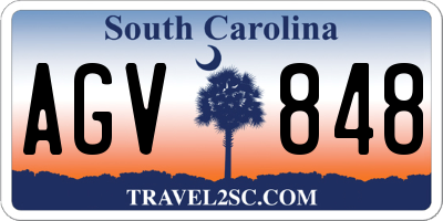 SC license plate AGV848