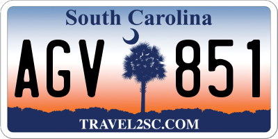 SC license plate AGV851