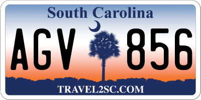 SC license plate AGV856