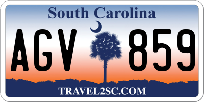SC license plate AGV859