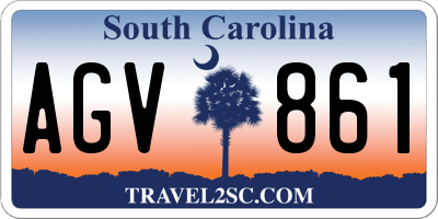 SC license plate AGV861