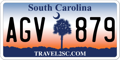 SC license plate AGV879