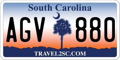 SC license plate AGV880