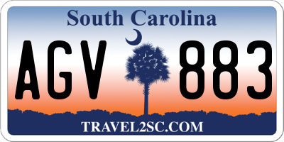 SC license plate AGV883