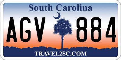 SC license plate AGV884
