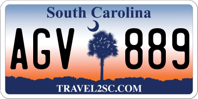 SC license plate AGV889