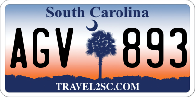 SC license plate AGV893