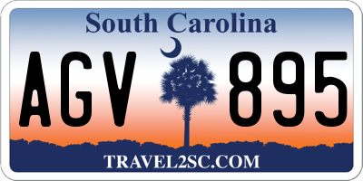 SC license plate AGV895
