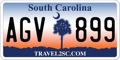 SC license plate AGV899
