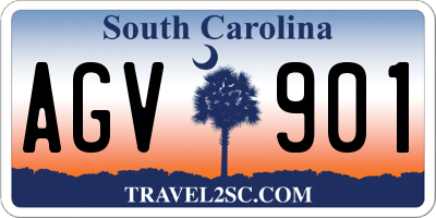 SC license plate AGV901