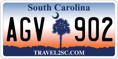 SC license plate AGV902