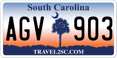 SC license plate AGV903