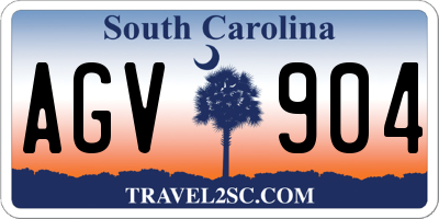 SC license plate AGV904
