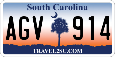 SC license plate AGV914
