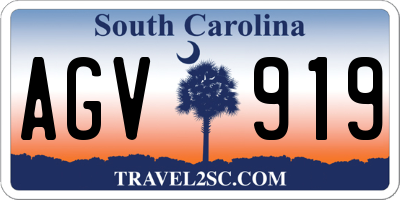 SC license plate AGV919