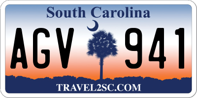 SC license plate AGV941