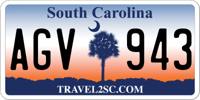 SC license plate AGV943
