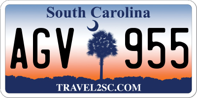 SC license plate AGV955