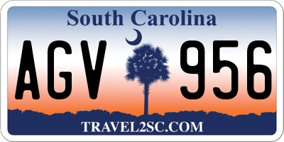 SC license plate AGV956