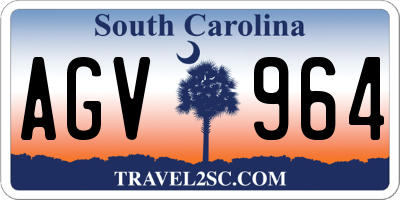 SC license plate AGV964