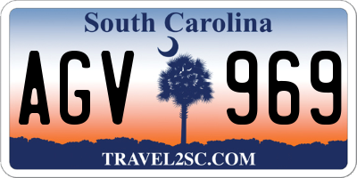 SC license plate AGV969