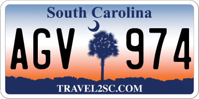 SC license plate AGV974