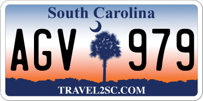 SC license plate AGV979