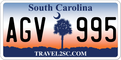 SC license plate AGV995