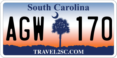 SC license plate AGW170