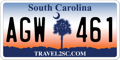 SC license plate AGW461