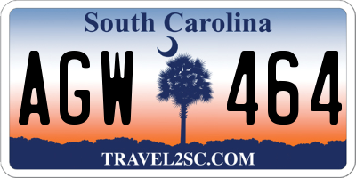 SC license plate AGW464