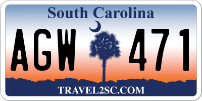 SC license plate AGW471