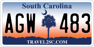 SC license plate AGW483