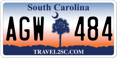 SC license plate AGW484