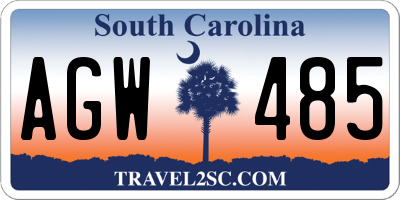 SC license plate AGW485