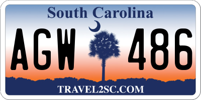 SC license plate AGW486