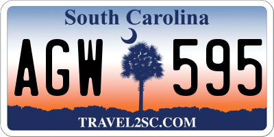 SC license plate AGW595