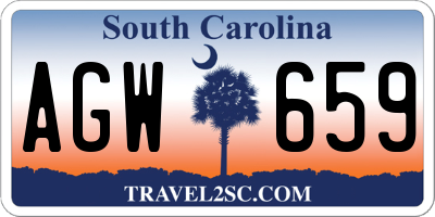 SC license plate AGW659
