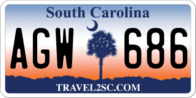 SC license plate AGW686