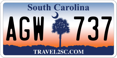 SC license plate AGW737